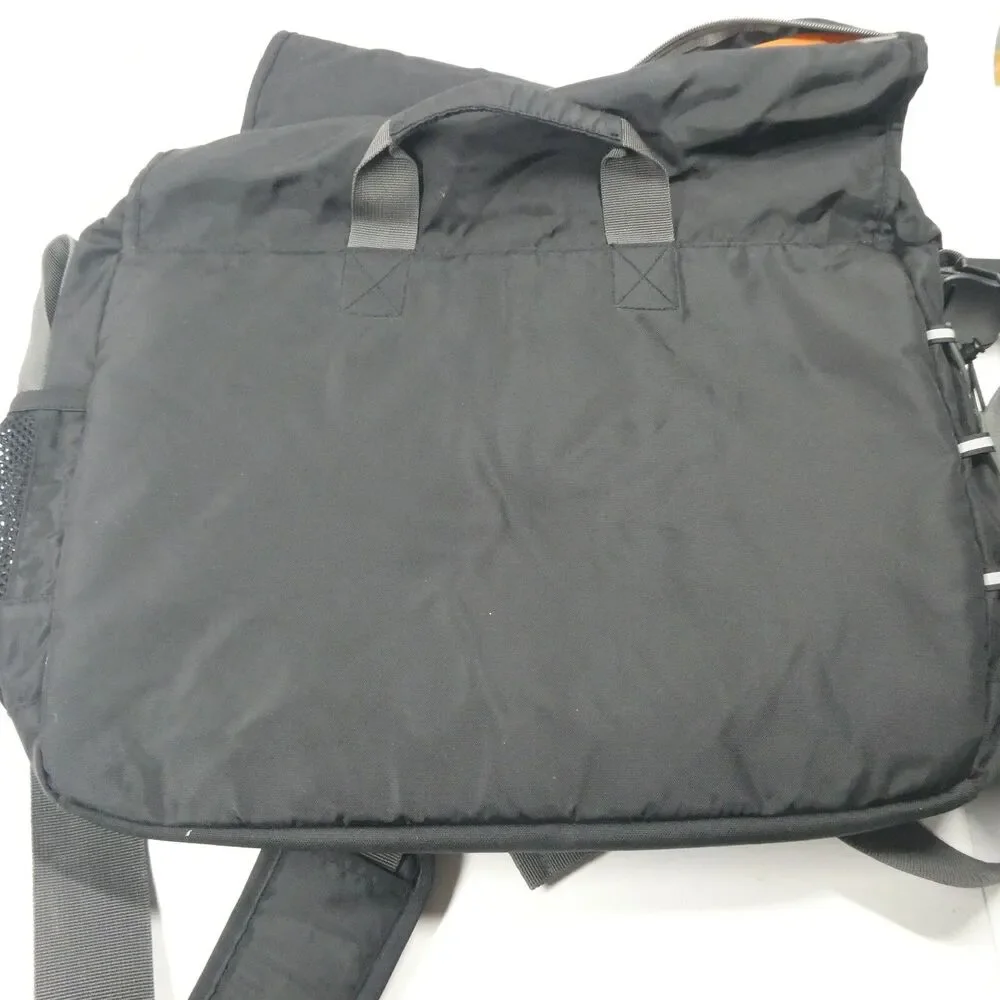 Eddie Bauer Messenger Laptop Bag Black Orange